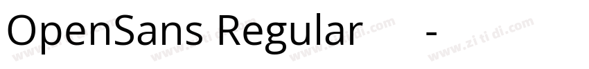 OpenSans Regular 普通字体转换